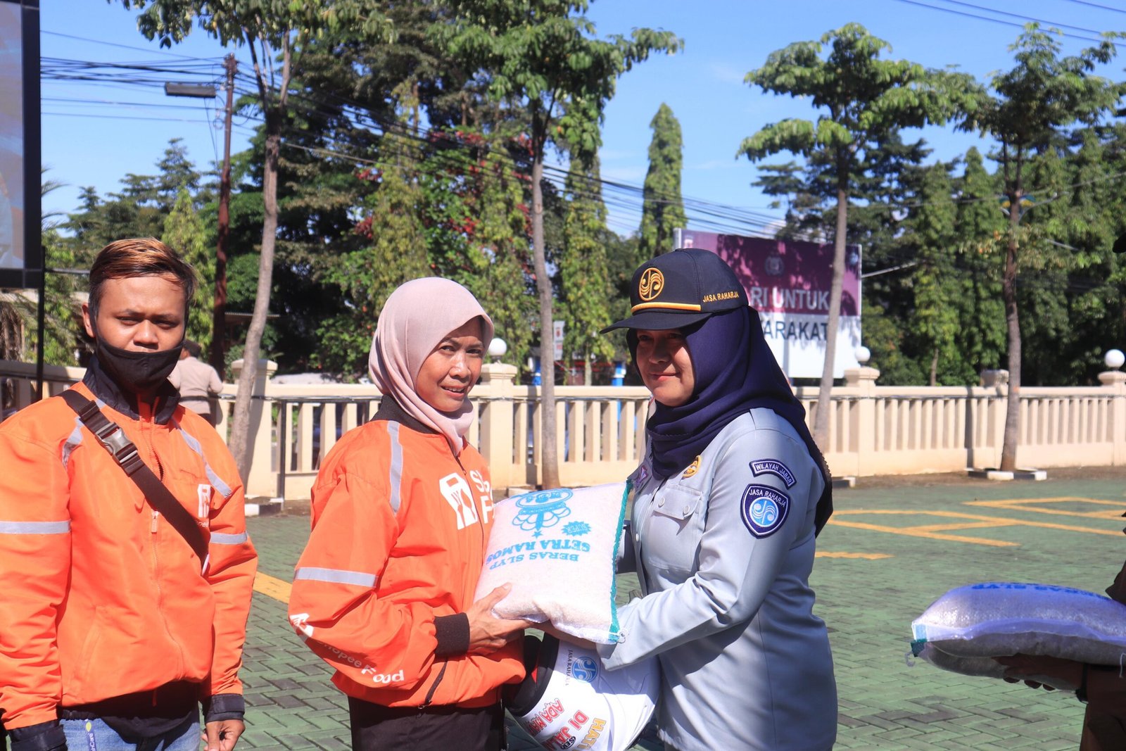 Jasa Raharja Sukabumi Hadir dalam Apel Ojol Kamtibmas Polres Sukabumi