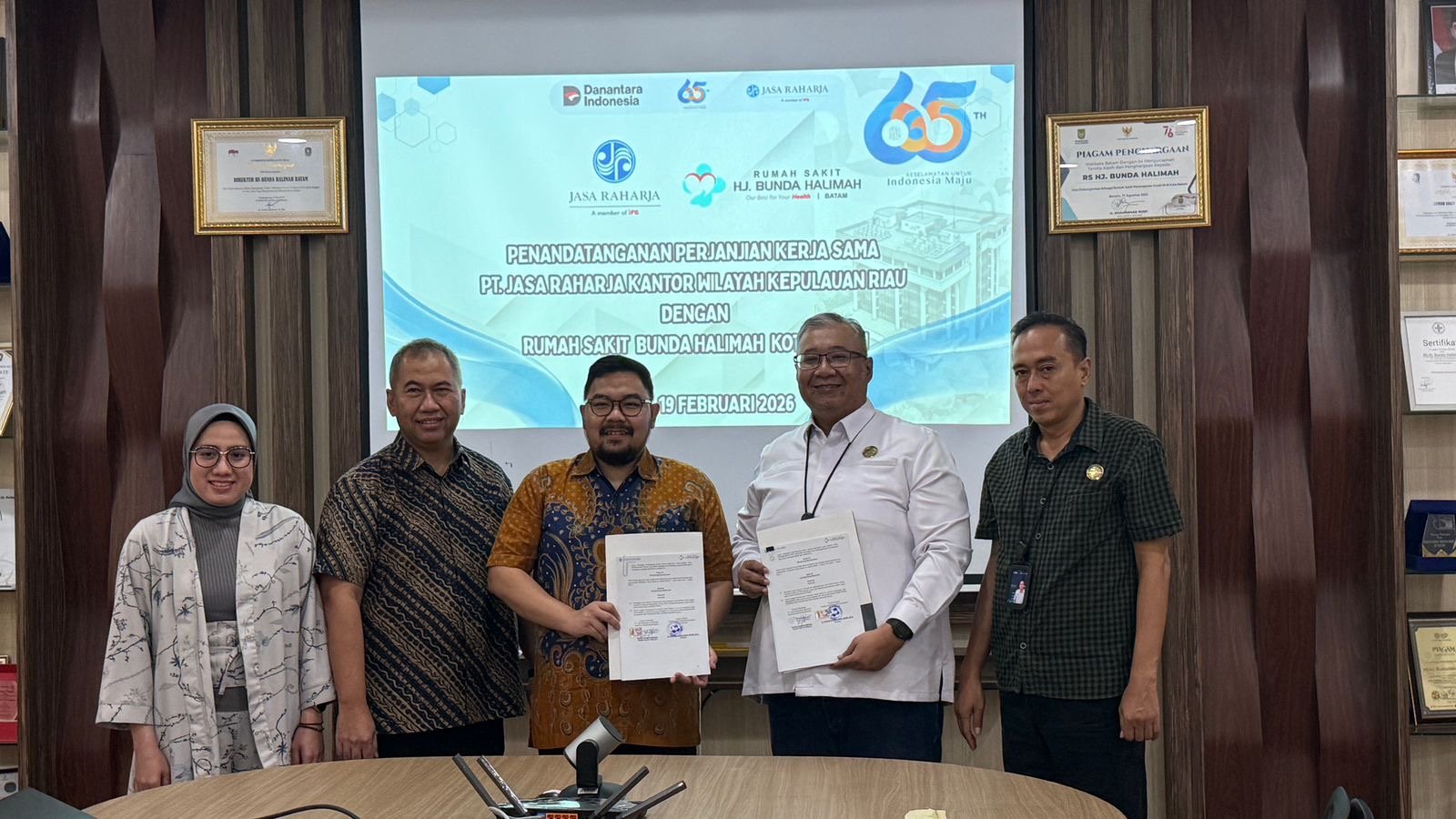 Jasa Raharja Kanwil Kepri Gelar Penandatanganan MOU JR Care SIMRS di RS. Bunda Halimah Kota Batam