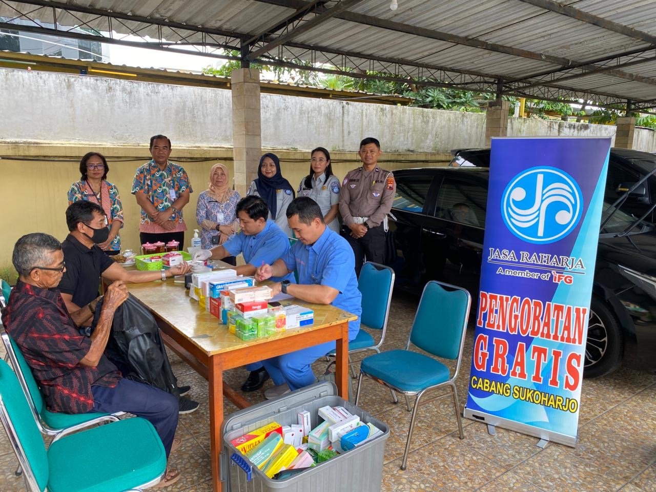 Tingkatkan Pelayanan Periode PAM Siaga Idul Fitri, Jasa Raharja Sukoharjo Gelar Pengobatan Gratis di Samsat Sukoharjo