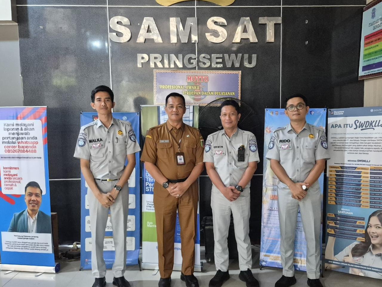 Perkuat Sinergitas Pelayanan, Jasa Raharja Wilayah Lampung Laksanakan Koordinasi di Samsat Pringsewu