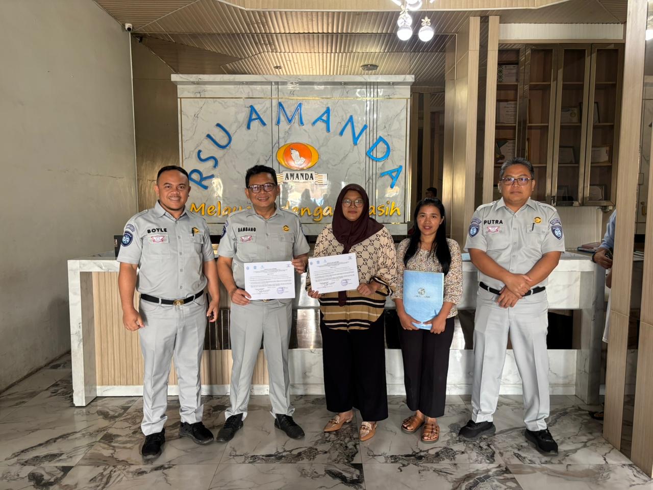 Jasa Raharja Kabanjahe Tingkatkan Kerjasama Dengan RS Amanda Berastagi Untuk Perbaikan Pelayanan Terhadap Korban Laka Lantas Dan Komitmen Kepatuhan Pajak Kendaraan
