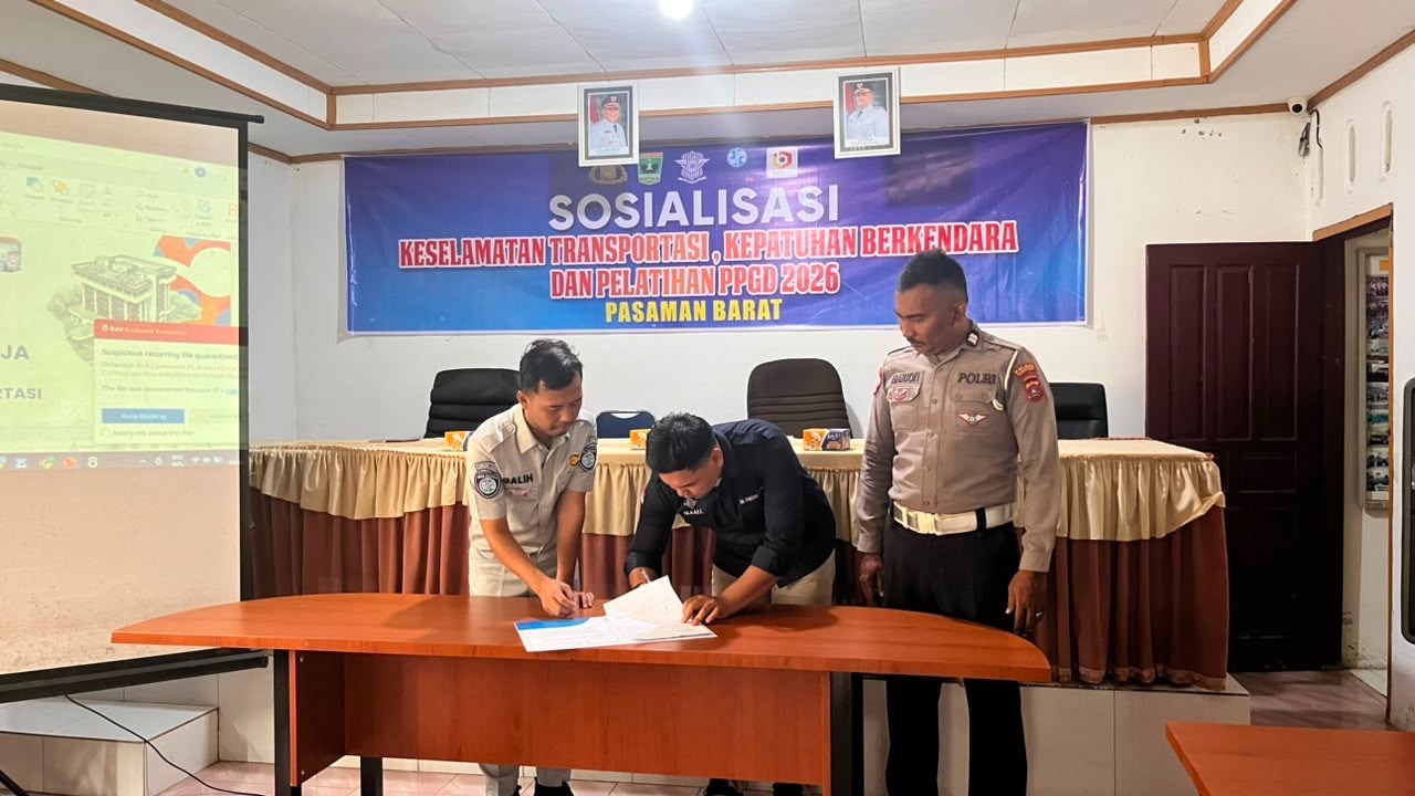 Jasa Raharja Sumbar Edukasi Masyarakat Aia Gadang tentang Keselamatan Transportasi dan Pertolongan Pertama Gawat Darurat