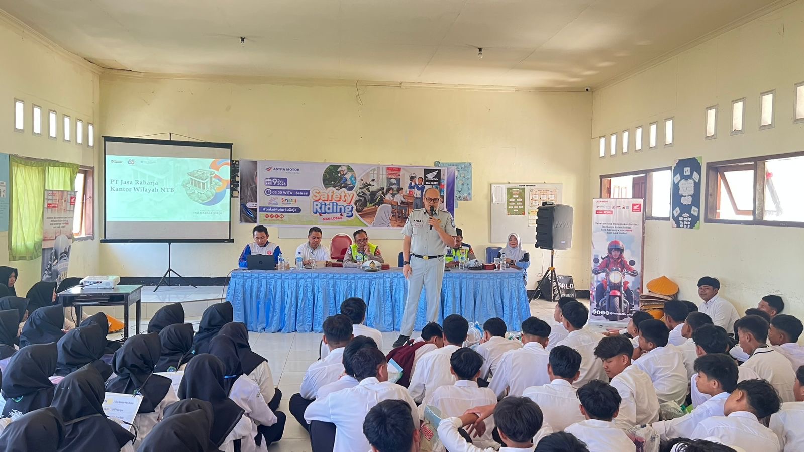 Kolaborasi Antar Stakeholder, Jasa Raharja NTB Ikuti Operasi Gabungan dan Edukasi Keselamatan Berkendara