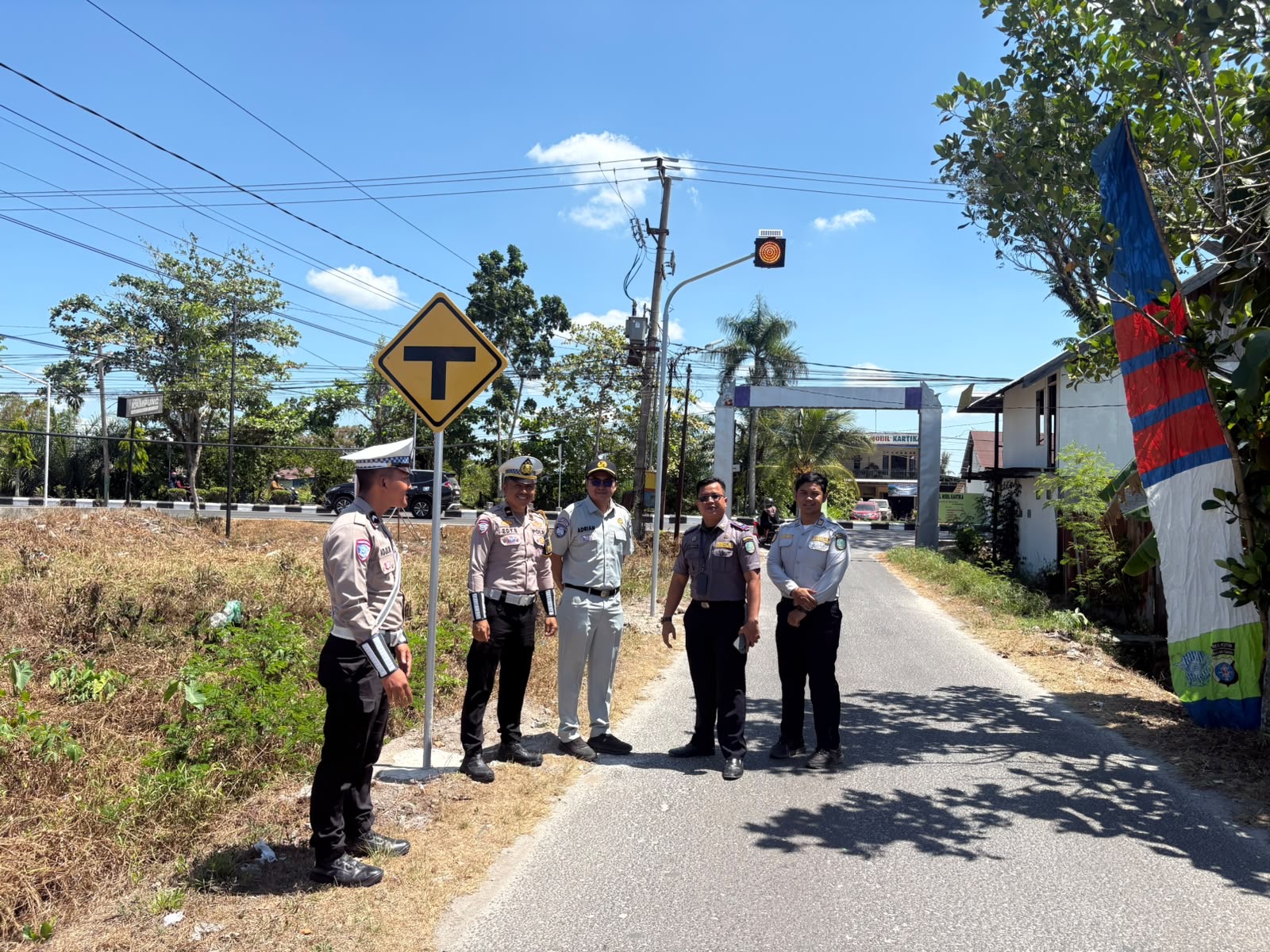 Jasa Raharja Kalteng Dukung Persiapan Pembukaan Simpang 3 Jalan HM Arsyad-Teratai 2 Demi Tingkatkan Keselamatan Berlalu Lintas