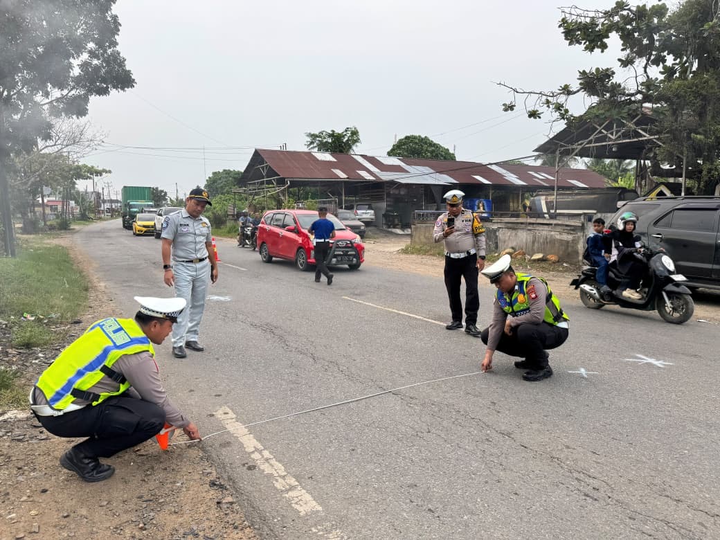 Pastikan Kronologi dan Kepastian Jaminan, Jasa Raharja Kalbar Bersama Unit Gakkum Polres Mempawah Survei TKP
