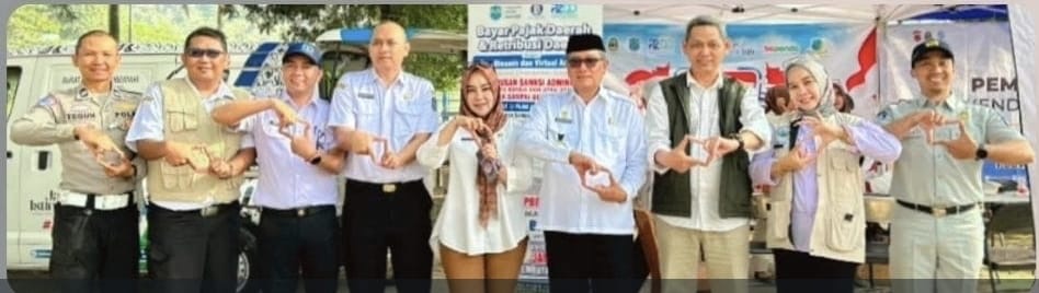 PT Jasa Raharja Cabang Tasikmalaya Bersama Tim Pembina Samsat Laksanakan Operasi Gabungan di Rest Area Dobo Kota Banjar