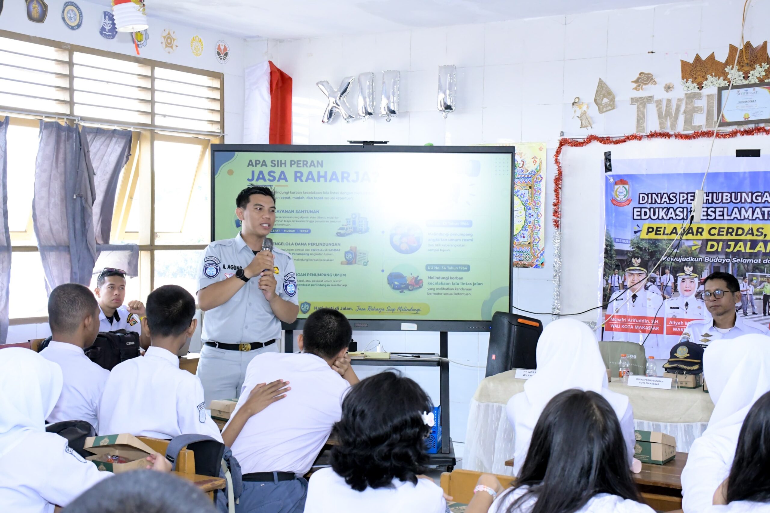 Dominasi Angka Kecelakaan Usia 15-25 Tahun, Jasa Raharja dan Stakeholder Gelar Safety Campaign di SMAN 8 Makassar