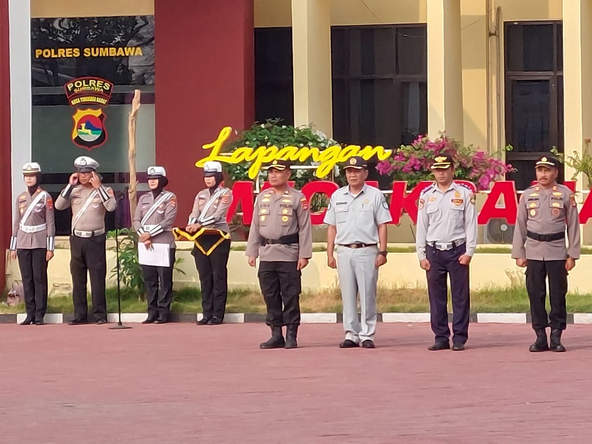 Kepala Jasa Raharja Sumbawa Hadiri Apel Gelar Pasukan Operasi Patuh Rinjani 2026