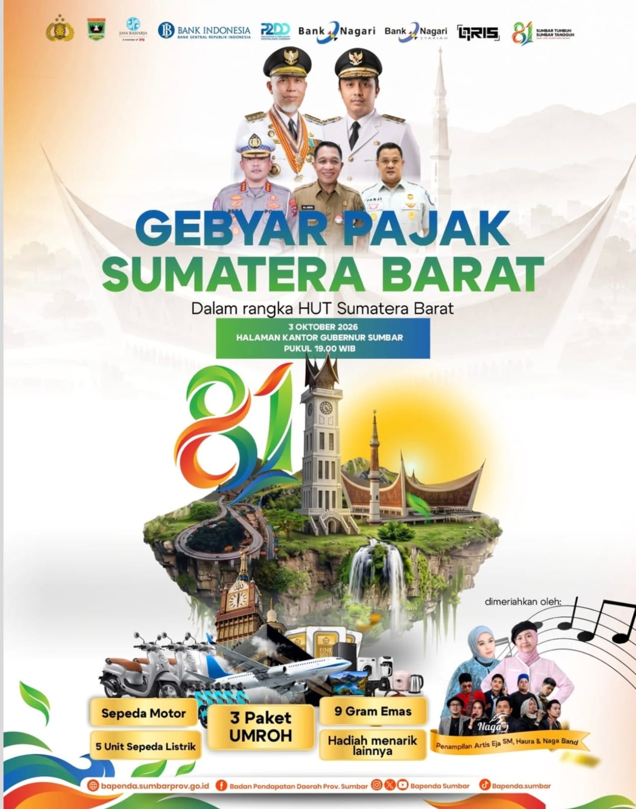 Jasa Raharja Sumbar Dukung Gebyar Pajak 2026, Dorong Masyarakat Semakin Taat Bayar Pajak Kendaraan