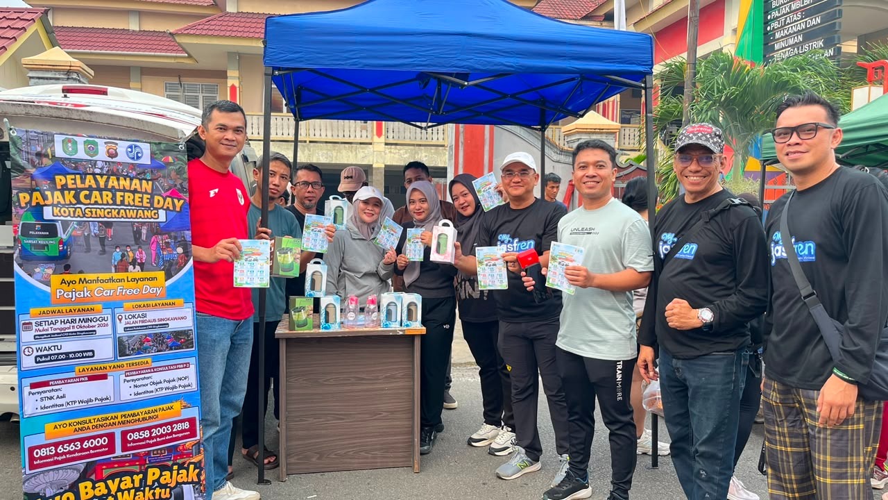 Gerak Sehat, Pajak Taat! Jasa Raharja Singkawang dan Mitra Hadirkan Layanan Pajak di CFD Singkawang