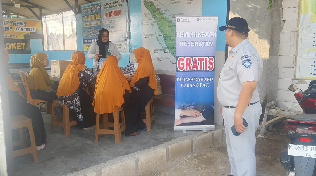 Jasa Raharja Pati Perkuat Upaya Preventif Keselamatan Angkutan Umum melalui Layanan MUKL di PO Tjessa Dinar Trans